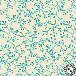 Benartex Wishflower Tallium Tangle Teal Benartex Wishflower Tallium Tangle Teal