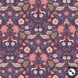 Lewis and Irene Fabrics Isabella Dark Plum Lewis and Irene Fabrics Isabella Dark Plum