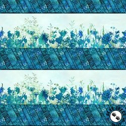 In The Beginning Fabrics Allure Border Blue