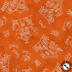 Maywood Studio Spooky Stitches Haunted House Orange