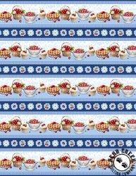 Wilmington Prints Sweet Cherry Border Stripe