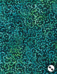 Wilmington Prints Copper Mountain Batiks Cheetah Prints Green/Blue
