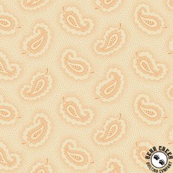 Andover Fabrics Pumpkin Licorice Paisley Whipped Cream