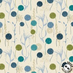 Benartex Wishflower Wishing Field  Blue/Multi