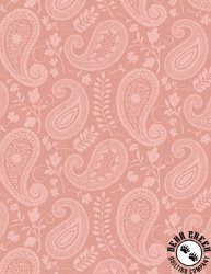 Wilmington Prints Daisy Days Paisley Pink Tonal