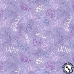 Windham Fabrics Noteworthy Aspirations Lilac