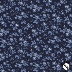 Windham Fabrics Jasper Blue Rose Hedge Indigo Windham Fabrics Jasper Blue Rose Hedge Indigo