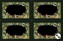 Northcott Wild Harvest Placemat Block Panel Black Northcott Wild Harvest Placemat Block Panel Black