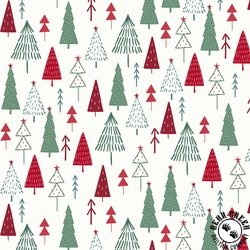 P&B Textiles Christmas Miniatures III Christmas Tree Forest Cream