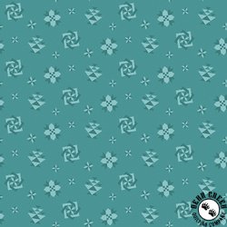 Riley Blake Designs Spring Barn Quilts Blocks Teal