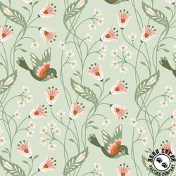 Cloud9 Fabrics Vintage Charm Birdie Turquoise Cloud9 Fabrics Vintage Charm Birdie Turquoise