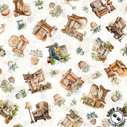 QT Fabrics Home Sweet Home Comfy Chairs Beige