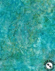 Wilmington Prints Copper Mountain Batiks Daisies Aqua Blue