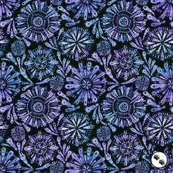 P&B Textiles Peacock Serenade Feather Mandalas Purple/Blue P&B Textiles Peacock Serenade Feather Mandalas Purple/Blue