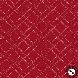 Marcus Fabrics Paula's New Companions Dotted Grid Red