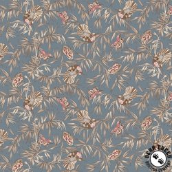 Maywood Studio Meadow Blush Birds and Butterflies Blue