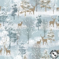 Blank Quilting Winter Whispers Winter Scenic Light Blue Blank Quilting Winter Whispers Winter Scenic Light Blue