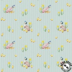 Riley Blake Designs Peter Rabbit and Friends Duck Stripe Blue Riley Blake Designs Peter Rabbit and Friends Duck Stripe Blue