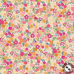 Andover Fabrics Luxe Mini Floral Cream