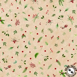 Maywood Studio Winter Wreaths Tiny Greenery Cream Maywood Studio Winter Wreaths Tiny Greenery Cream