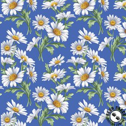 Benartex All About Daisies Medium Blue