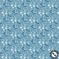 Riley Blake Designs Winter Magic Floral Blue Riley Blake Designs Winter Magic Floral Blue