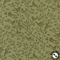 Moda Family Tree Birds and Branches Monotone Leaf Moda Family Tree Birds and Branches Monotone Leaf