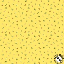Windham Fabrics Lily Floral Spritz Pale Yellow