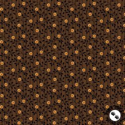 Andover Fabrics Bridgeport Striped Vines Brown