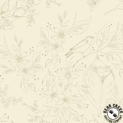 Andover Fabrics Sewing Bird  Sewing Bird Sand