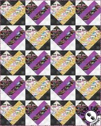 Splotch Graffiti Hearts Free Quilt Pattern