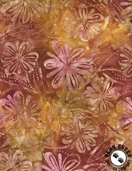 Wilmington Prints Oasis Batik Floral Burst Burgundy