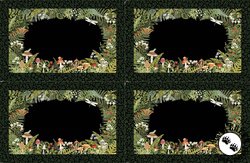 Northcott Wild Harvest Placemat Block Panel Black Northcott Wild Harvest Placemat Block Panel Black