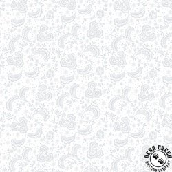 Henry Glass Quilters Flour IV Foulard White on White