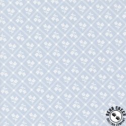 Moda Cottage Charm Window Pane Checks and Plaids Flower Powder Blue