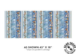 Benartex Woodland Wonderland Stripe Blue Benartex Woodland Wonderland Stripe Blue