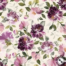 QT Fabrics Dahlia Dreams Dahlias Cream QT Fabrics Dahlia Dreams Dahlias Cream