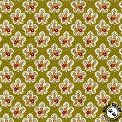 Henry Glass Love Struck Leafy Blossoms Green Henry Glass Love Struck Leafy Blossoms Green