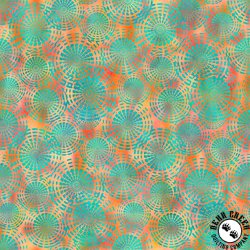 In The Beginning Fabrics Dazzle Circles Orange