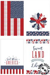 Riley Blake Designs American Beauty Home Decor Tea Towel Panel