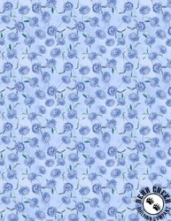 Wilmington Prints Morning Blooms Small Floral Toss Blue Wilmington Prints Morning Blooms Small Floral Toss Blue