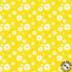 Benartex Delightful Daisies Daisy Love Yellow