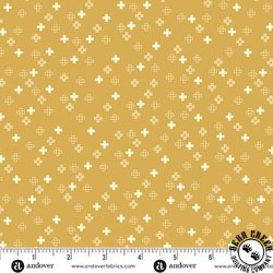 Andover Fabrics Conway Cottage Plus Point Yellow