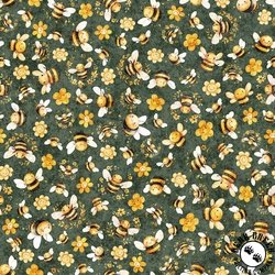 QT Fabrics Buzz, Buzz, Buzz Bee and Floral Toss Juniper QT Fabrics Buzz, Buzz, Buzz Bee and Floral Toss Juniper