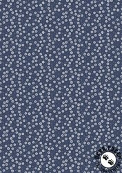 Lewis and Irene Fabrics Forever Blooms Interlaced Blossoms Prussian Blue Lewis and Irene Fabrics Forever Blooms Interlaced Blossoms Prussian Blue