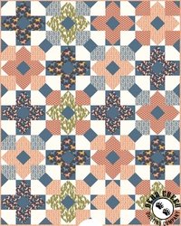 Petals and Pony Luck Do Si Do (Blue) Free Quilt Pattern
