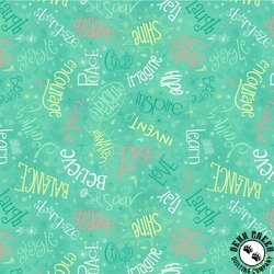 Windham Fabrics Noteworthy Aspirations Turquoise Windham Fabrics Noteworthy Aspirations Turquoise