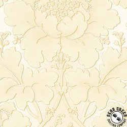 Benartex Flower Festival Garden Damask Ivory