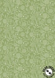 Lewis and Irene Fabrics Joys of Spring Camellias Charm Dark Spring Green Lewis and Irene Fabrics Joys of Spring Camellias Charm Dark Spring Green