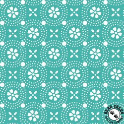 Maywood Studio Kimberbell Basics Dotted Circles Teal Maywood Studio Kimberbell Basics Dotted Circles Teal